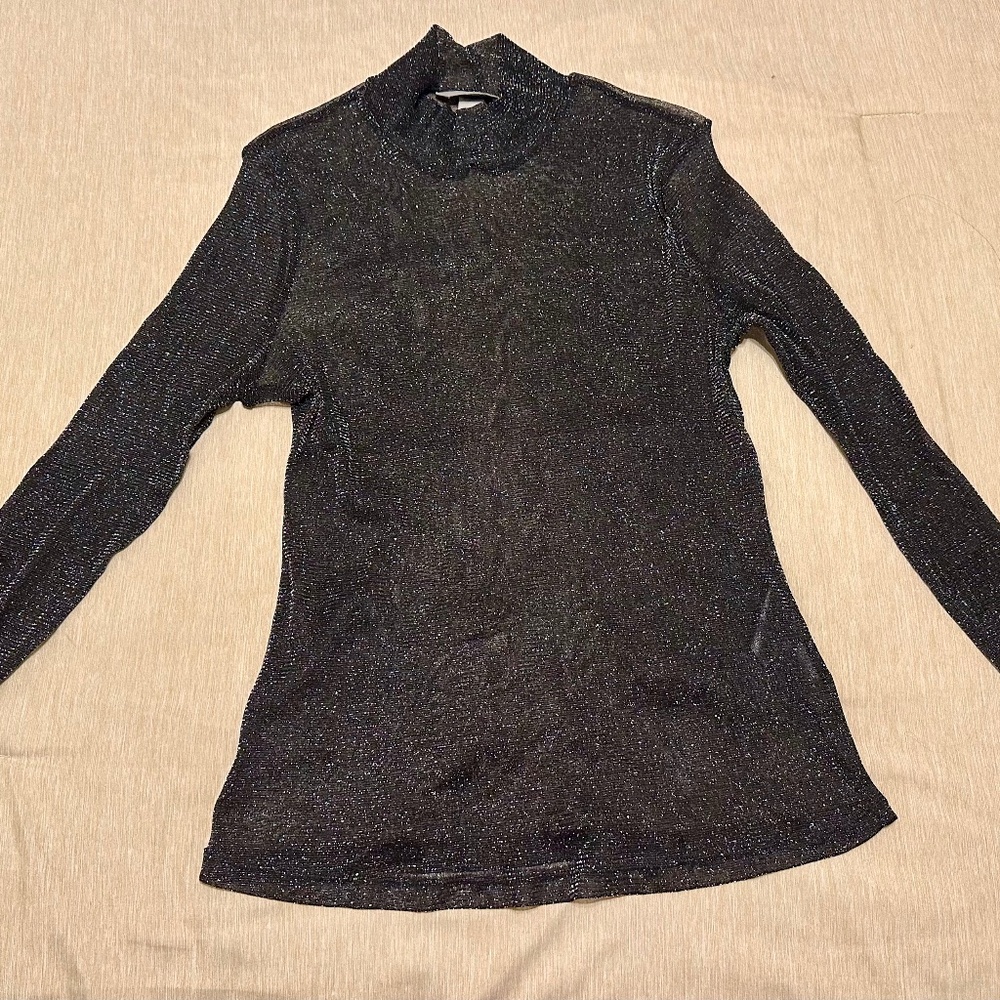 H&M Women's Sheer Turtleneck Top - Size M